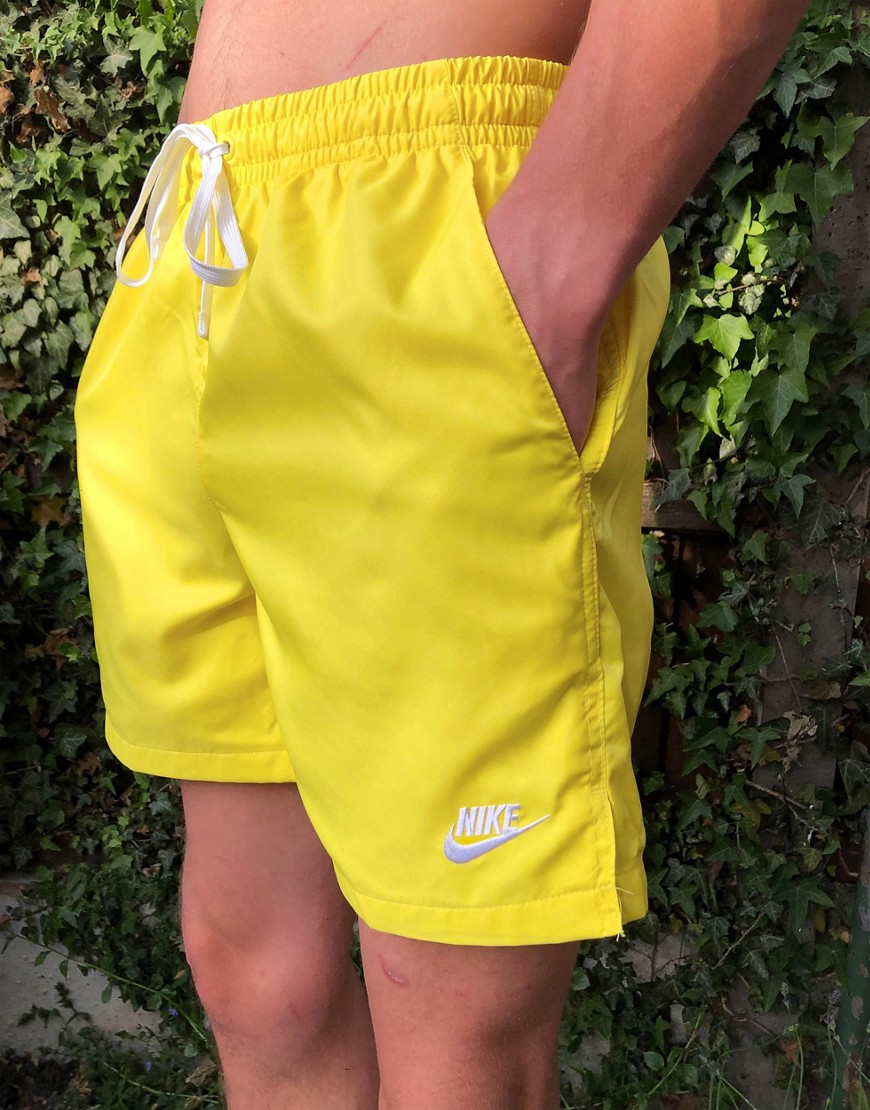 Nike Club woven shorts in yellow