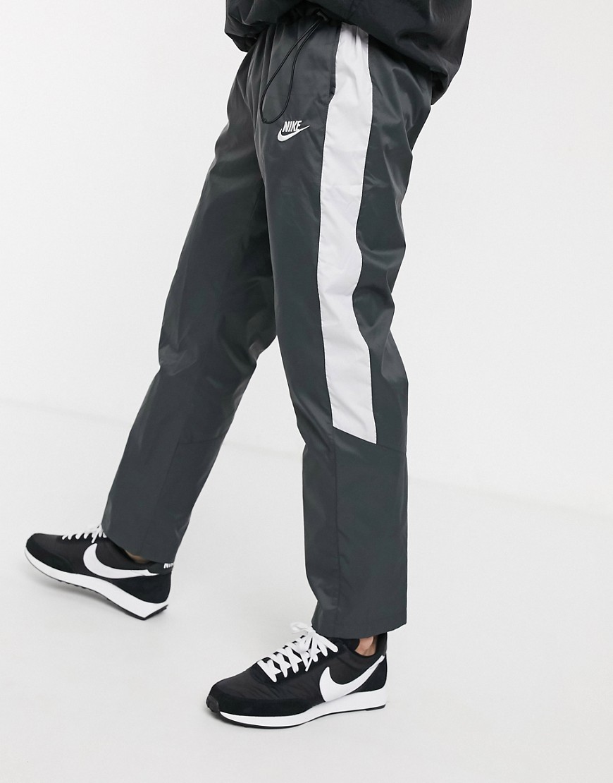 Nike Club woven straight leg joggers in dark grey
