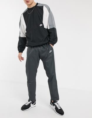 nike club straight leg joggers in black