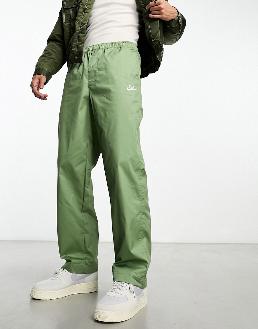 Nike Club woven straight leg trousers in green
