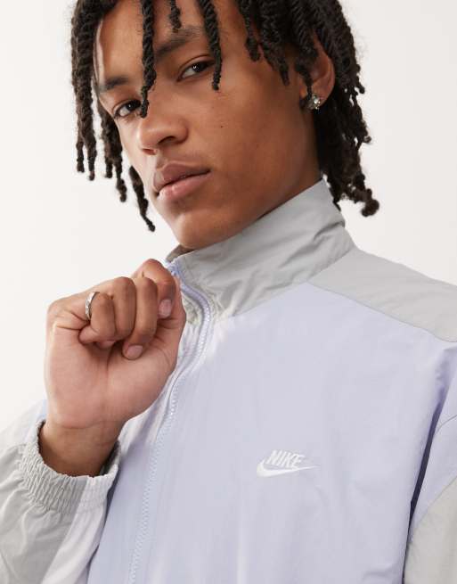 Nike Club woven track jacket in blue & gray, 2 of 4