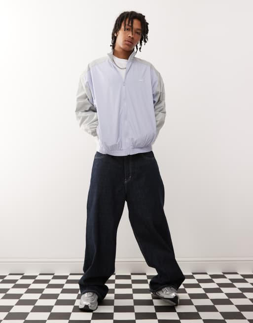 Nike Club woven track jacket in blue & gray, 3 of 4