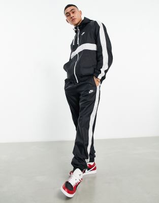 Grey nike tracksuit store with white stripe