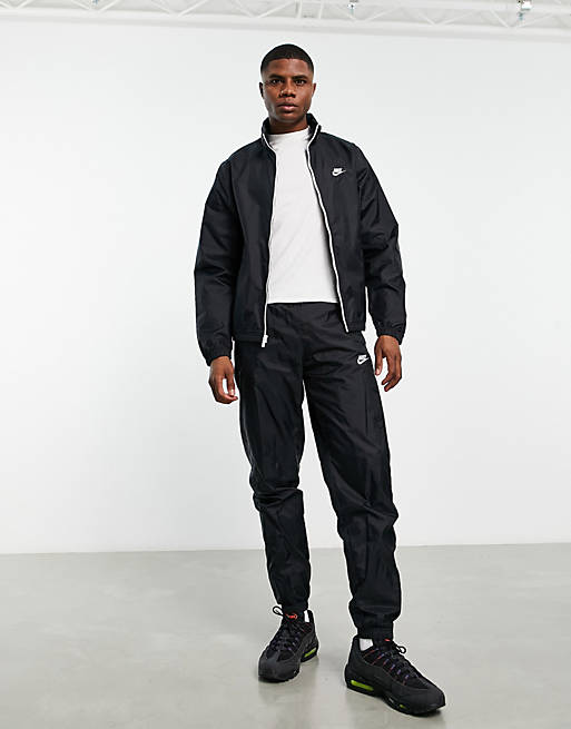 Nike Club woven tracksuit in black | ASOS