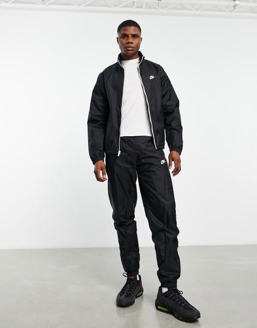 Nike Club woven tracksuit in black ASOS