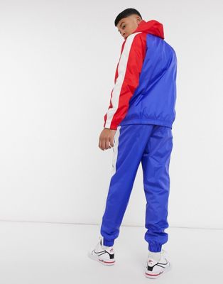 nike tracksuit blue and red