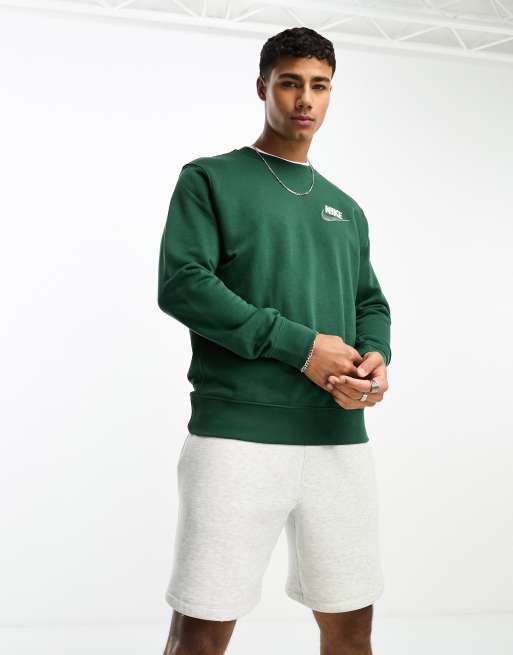Nike – Club – Zielona bluza dresowa z okrągłym dekoltem, 3 z 5