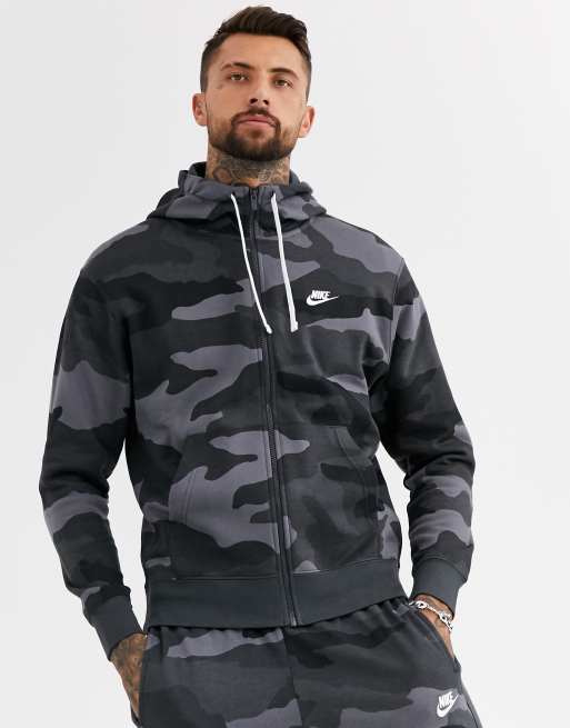 Nike camo 2025 zip hoodie mens