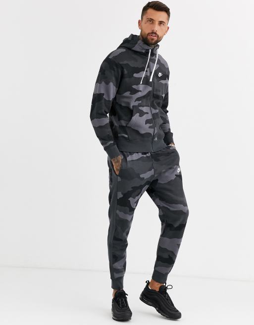 Nike camo zip up hoodie sale