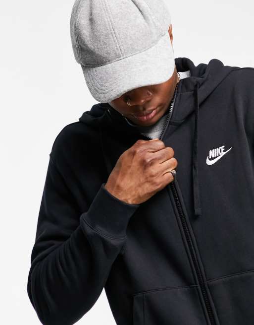 Nike black deals hoodie zip