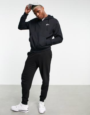 nike club black hoodie