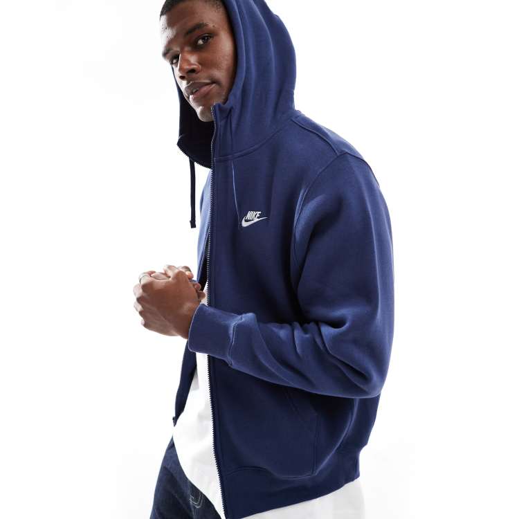 Navy nike zip hoodie sale