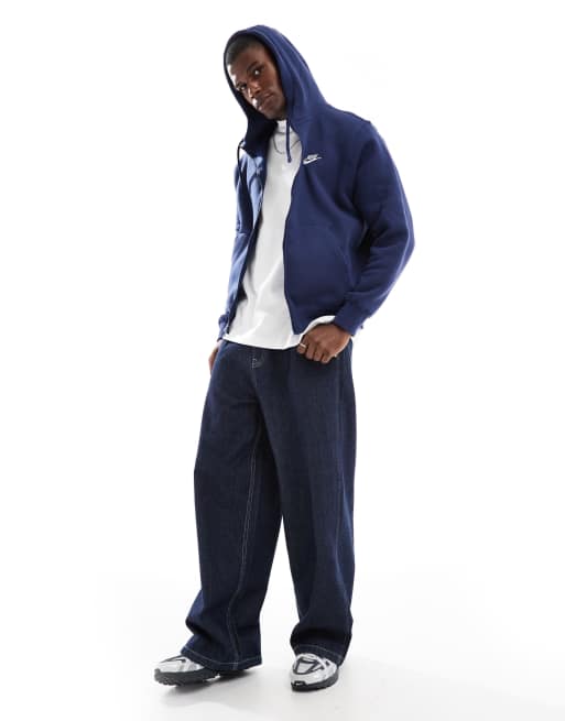 Mens blue nike 2025 zip up hoodie