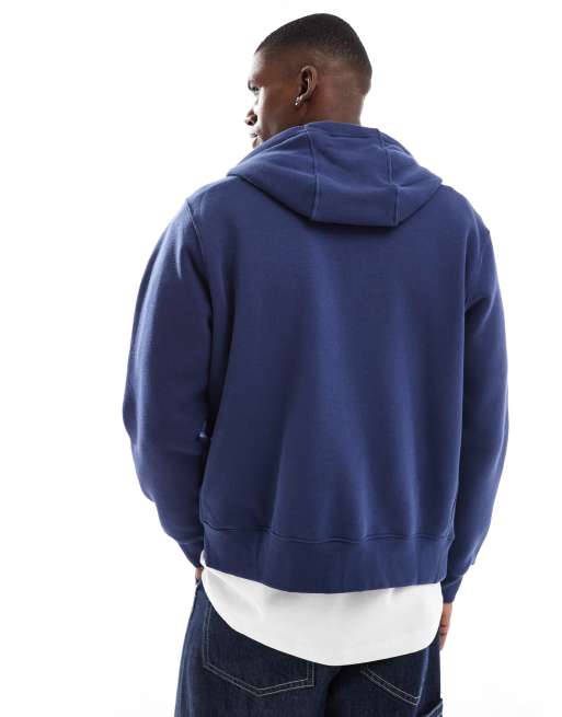 Nike zip up hoodie cheap navy blue