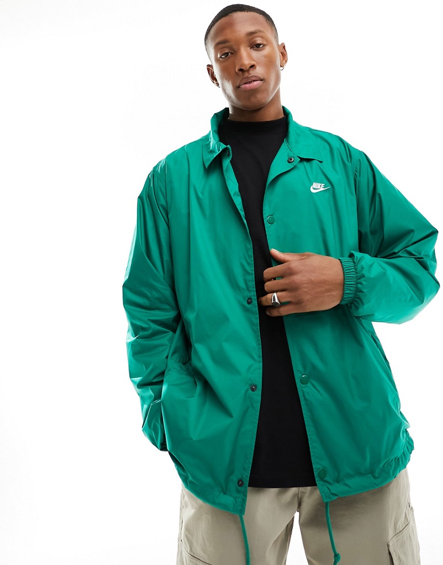 Nike Coach Jacket In Green-red