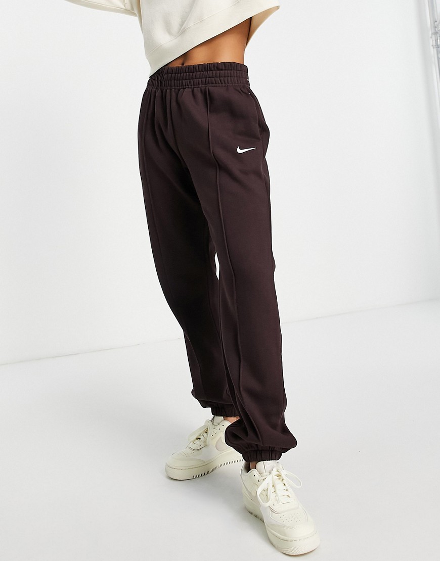 Nike Collection Loose-fit Cuffed Sweatpants In Dark Brown Brown |