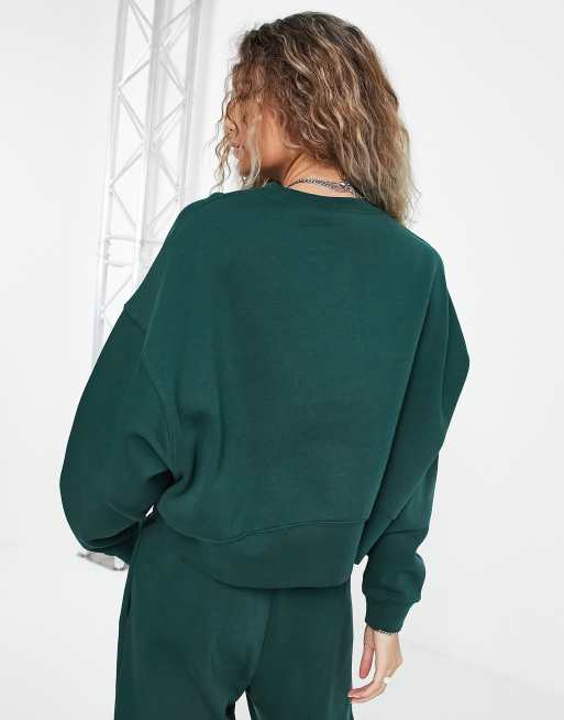 pine green nike crewneck