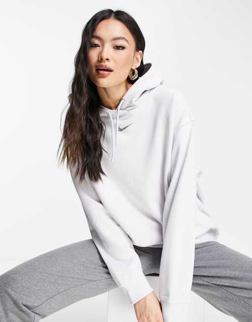 Nike Collection Fleece oversized hoodie in gray GRAY