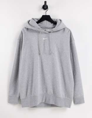 NIKE COLLECTION FLEECE OVERSIZED HOODIE IN GRAY HEATHER