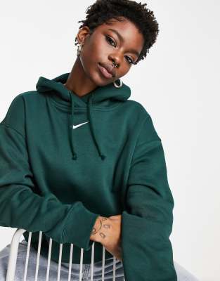 Oversized hoodie - Dark green - Ladies