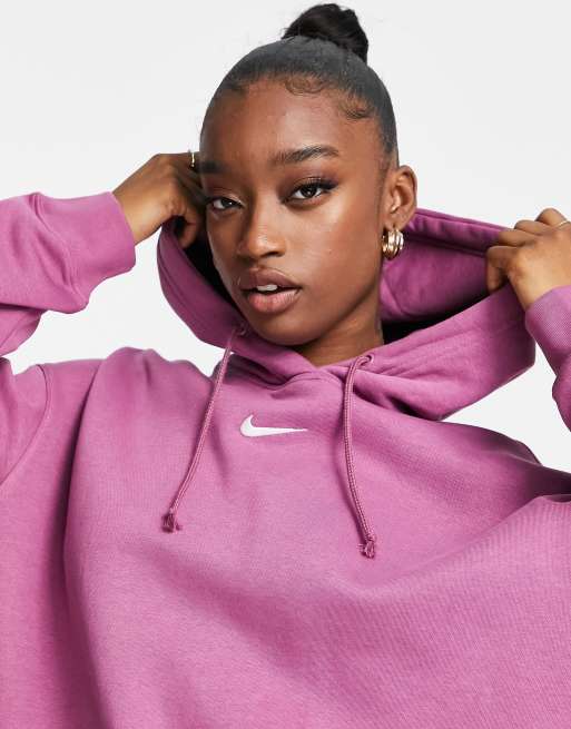 Nike Collection Fleece oversized hoodie in purple