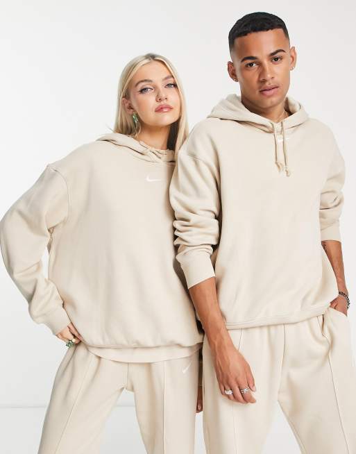 Nike Collection Fleece oversized hoodie in sand