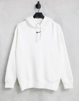 Nike Collection Fleece oversized hoodie in white