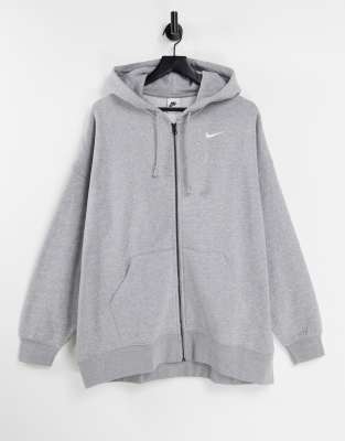 nike oversized zip up hoodie