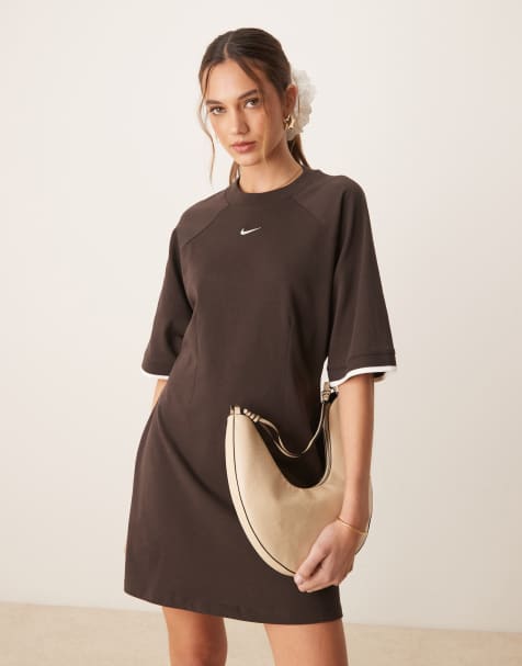 Nike Collection t-shirt dress in brown - view 1