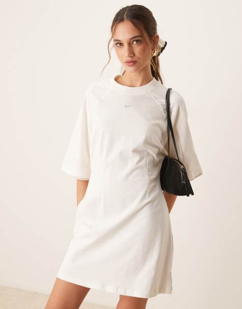 Nike Collection t-shirt dress in off white