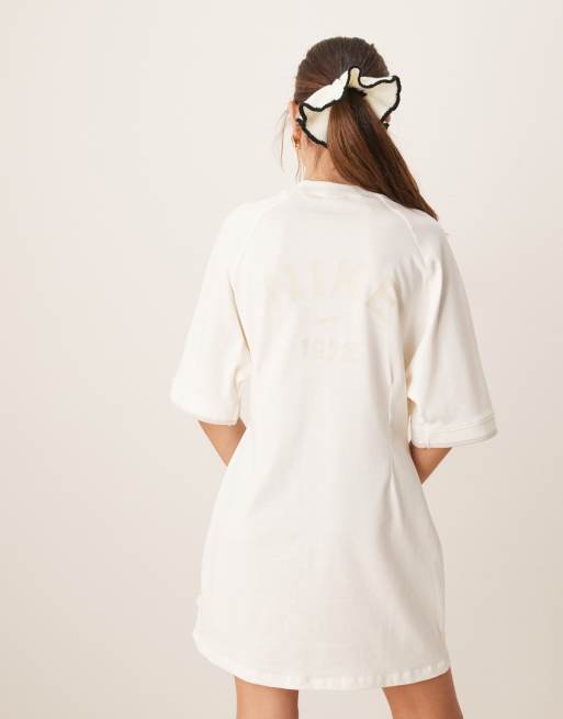 off white t shirt dress Cotton T-Shirt Dress in Off White