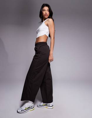 Nike Collection Wide Leg Pants In Brown