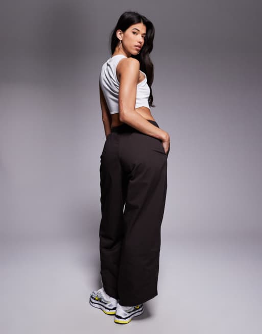 Nike Collection wide leg pants in brown, 4 of 5