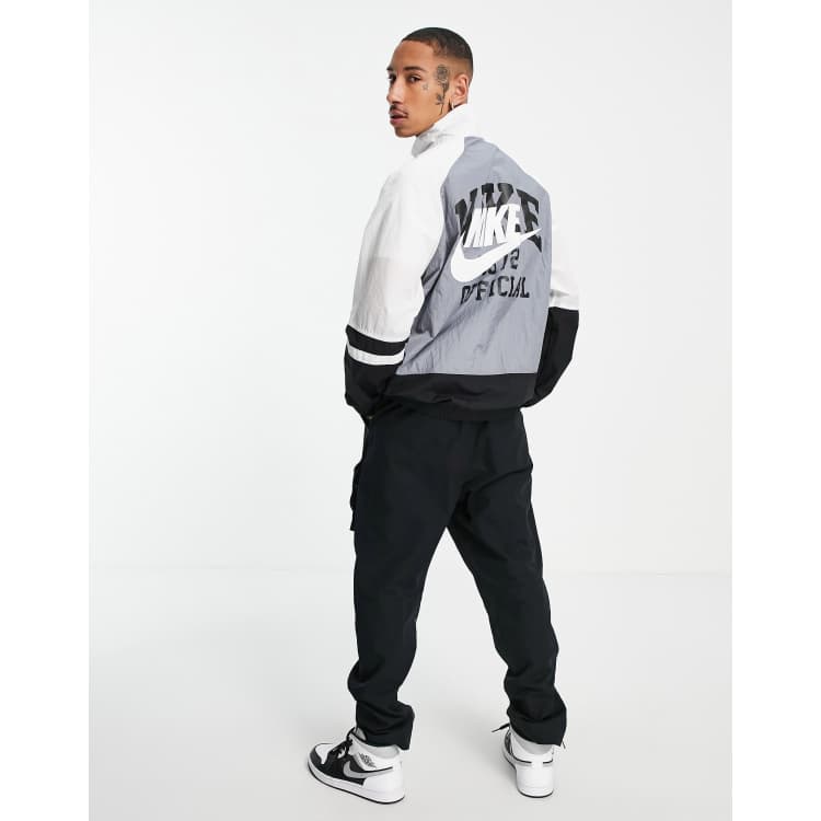 Nike windbreaker with back print in black online