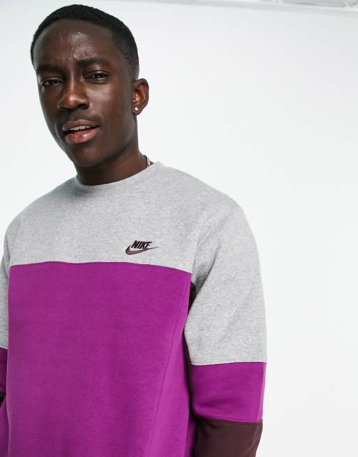 Nike colorblock 2024 crewneck sweatshirt