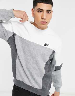 nike sportswear colour block crew sweatshirt