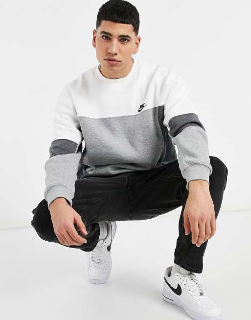 Nike colorblock crewneck sweatshirt new arrivals