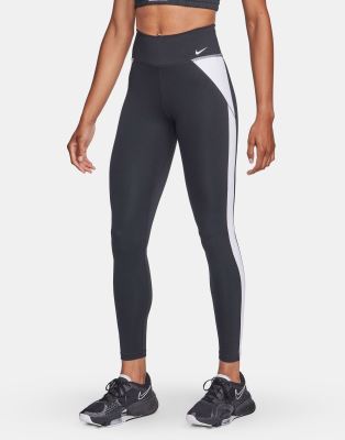 Nike Color Block Sports leggings in black and white | ASOS