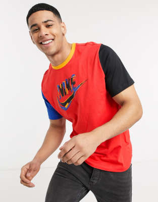 Nike color block store shirt