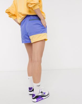 nike color block woven shorts