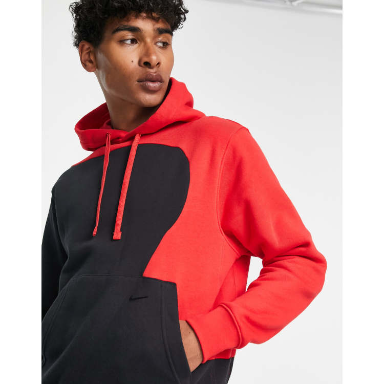 Nike fleece clearance colorblocked cropped sweatshirt