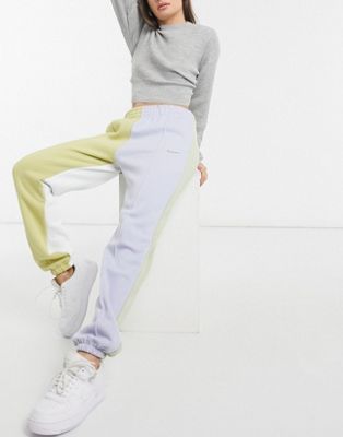 Nike colour block joggers in blue and 