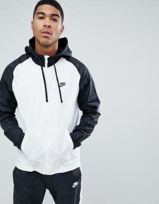 nike colour block tracksuit set in black