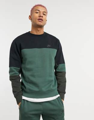 nike colour block crew sweatshirt