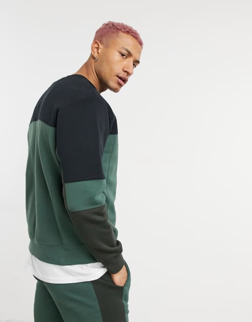 Nike sportswear colour block crew outlet sweatshirt