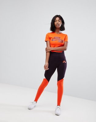 orange nike leggings