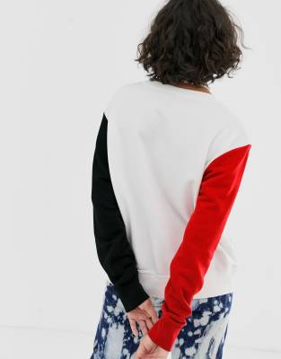 nike colour block jumper