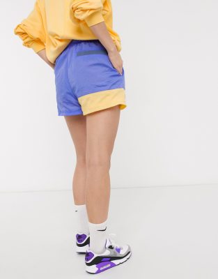 color block nike shorts