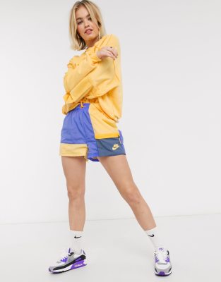 yellow and blue nike shorts