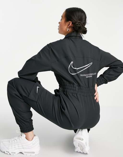 Combinaison NIKE Scuba Nylon Up-cycle, noire, super extensible Taille :  femme L -  France